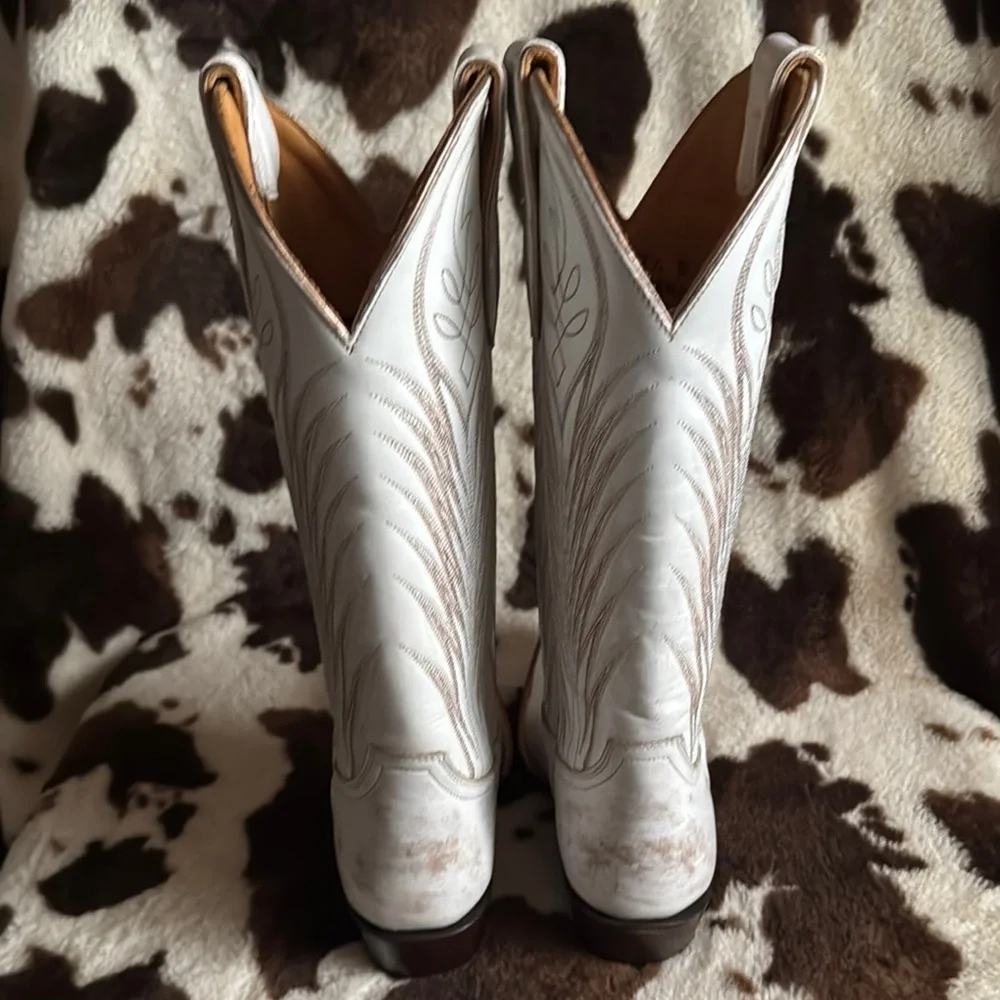 Old Gringo Women's White Distressed Western Boots - Picture 3 of 4